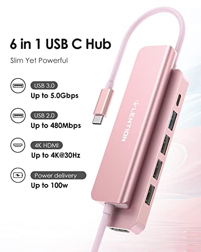 LENTION Adaptateur multiport USB C Hub avec – Image 2