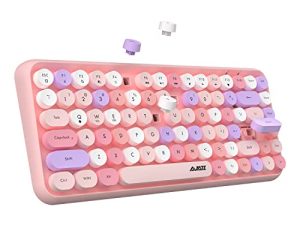 NACODEX Clavier Bluetooth sans Fil Rose 84