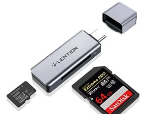 LENTION Lecteur de carte USB C vers