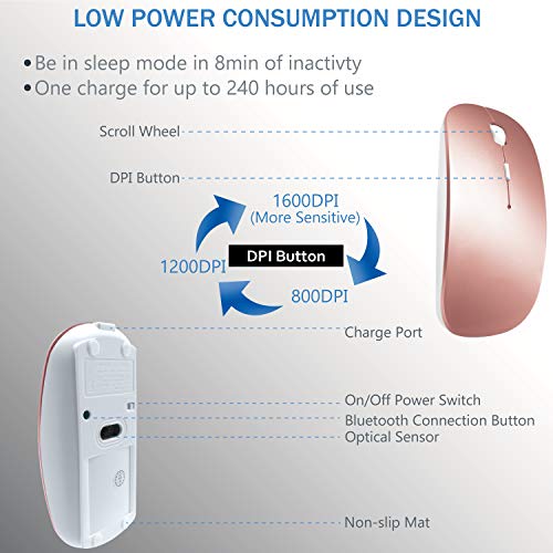 Chargeur sans fil Bluetooth souris d'ordinateur pour-2