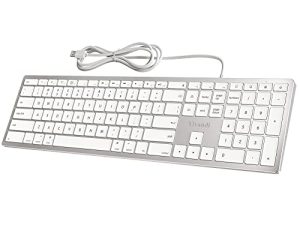 Clavier filaire en aluminium avec pavé numérique