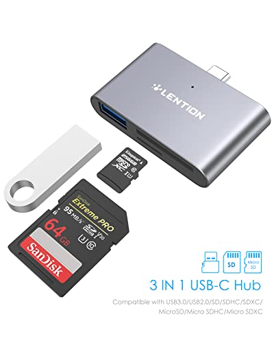 LENTION Lecteur de carte USB C vers – Image 2