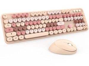 Combo clavier et souris sans fil marron