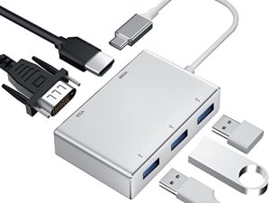Weton Hub USB C Adaptateur HDMI VGA