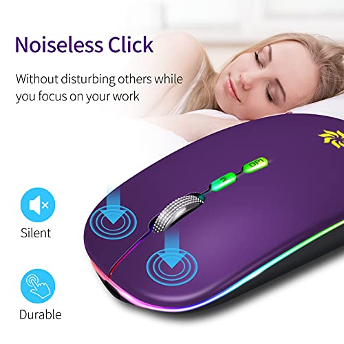 Souris sans fil LED Slim Silent Mouse-2