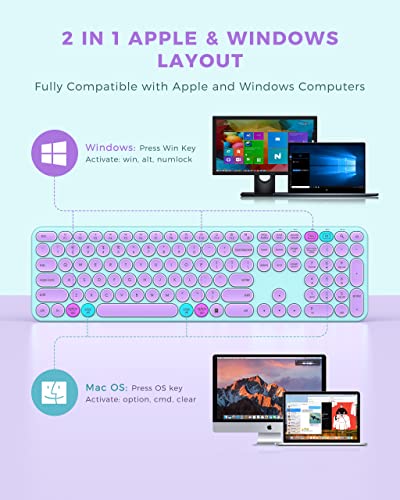 PEIOUS Combo clavier et souris sans fil, – Image 2