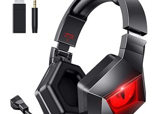 BENGOO Casque de jeu sans fil 2.4G