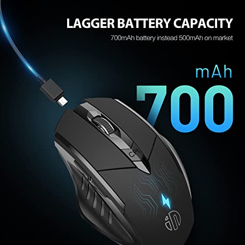 INPHIC Souris sans Fil 700mAh Grande Souris – Image 2