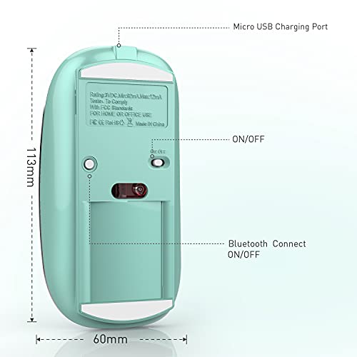Souris Bluetooth Souris Bluetooth sans fil pour – Image 2