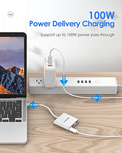 LENTION Hub USB C 3 en 1-2