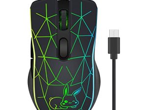 HXMJ Souris de jeu filaire USB C
