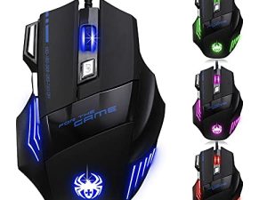 Zelotes Ergonomique 7200 DPI LED Optique Filaire