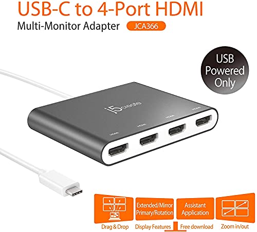J5create Hub adaptateur USB-C vers HDMI 4 – Image 2