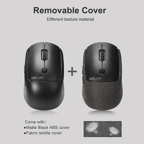 Souris sans fil silencieuse DeLUX 2400 DPI – Image 2