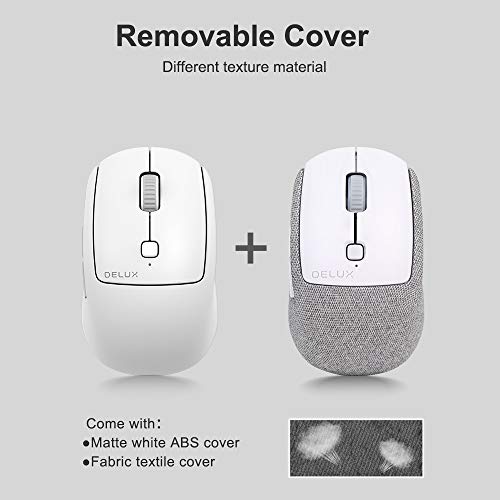 Souris sans fil silencieuse DeLUX avec coque – Image 2