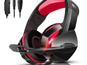 PHOINIKAS Casque de jeu PS4 avec son