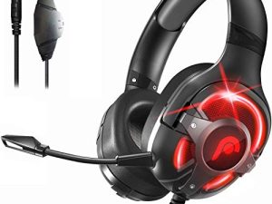 Fosmon Casque de jeu avec microphone détachable