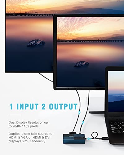 Adaptateur USB vers HDMI VGA DVI pour – Image 2