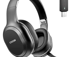 COOSII Casque sans fil avec microphone avec