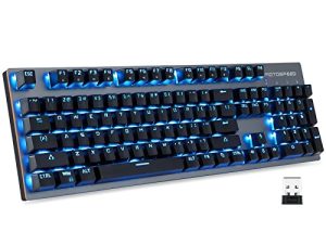 MOTOSPEED 2.4GHz Wireless/USB Wired Mechanical Keyboard 104Keys