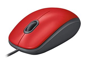Logitech M110 USB Optique 1000DPI Ambidextre Rouge