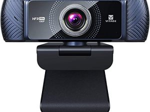 VITADE Webcam 1080P 60fps avec microphone pour