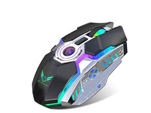 HXMJ Souris de jeu sans fil rechargeable
