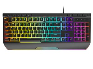 Qwecfly Clavier de jeu RVB filaire rétroéclairé