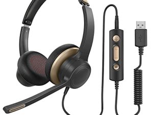 Casque USB avec microphone pour PC/Mac/ordinateur portable