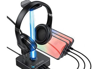 Support de casque RVB avec chargeur USB