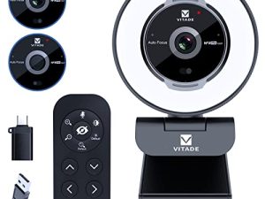 VITADE Webcam zoomable avec télécommande