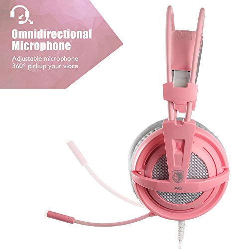 SUPSOO Casque de jeu rose pour Xbox-2