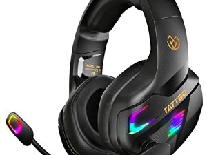 Tatybo Casque de jeu avec micro pour