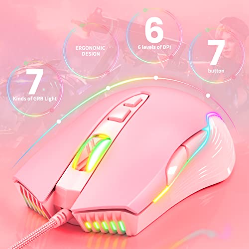 NEWSTYP Cute RGB 6400 DPI Filaire Gaming-2