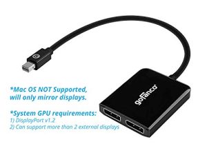 gofanco Mini DisplayPort vers Dual DisplayPort MST
