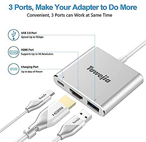 Adaptateur multiport USB C vers HDMI Tuwejia – Image 2