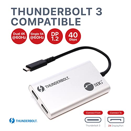 Adaptateur SIIG Thunderbolt 3 vers double DisplayPort – Image 2
