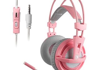 SUPSOO Casque de jeu rose pour Xbox