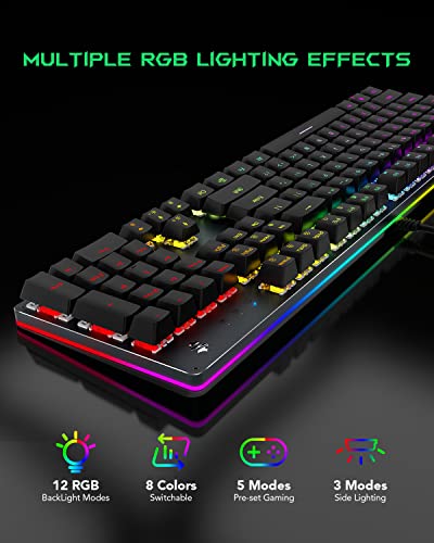 Clavier de jeu mécanique Black Shark RVB-2