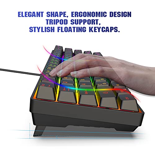 Snpurdiri Clavier de jeu filaire 60 %, – Image 2