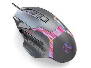 NYIEFADA Souris Gamer Filaire RVB Ergonomique 12000