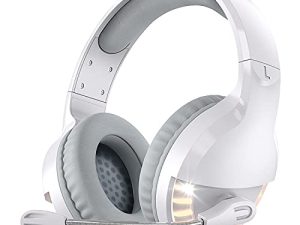 VersionTECH. Casque de jeu blanc PS5 PS4
