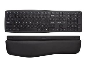 Clavier sans fil ergonomique DeLUX pour Mac