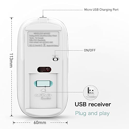 Souris sans fil rechargeable pour ordinateur portable – Image 2
