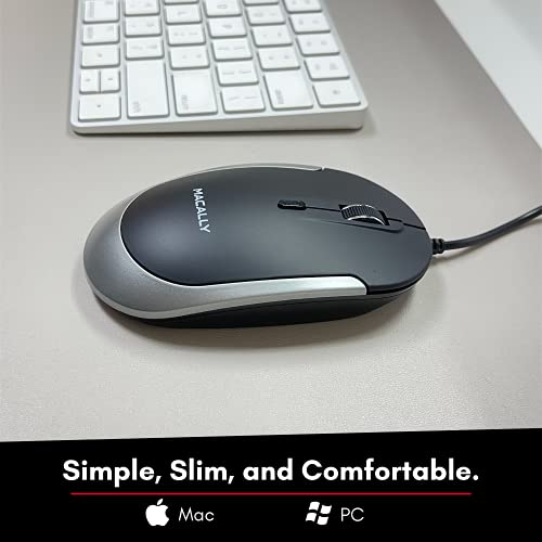 Macally Silent Wired Mouse - Souris USB-2
