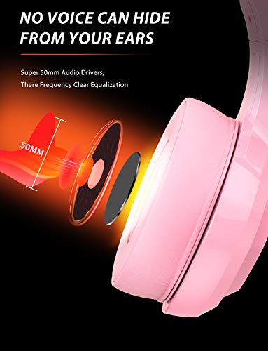 ZIUMIER Z66 Casque de jeu rose pour-2