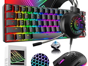 60% clavier de jeu mécanique souris casque