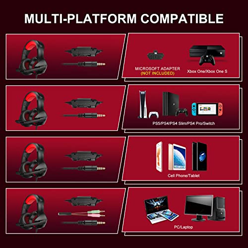 PHOINIKAS Casque de jeu PS4 avec son – Image 2