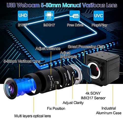 Caméra Web USB 4K Ultra HD Objectif – Image 2