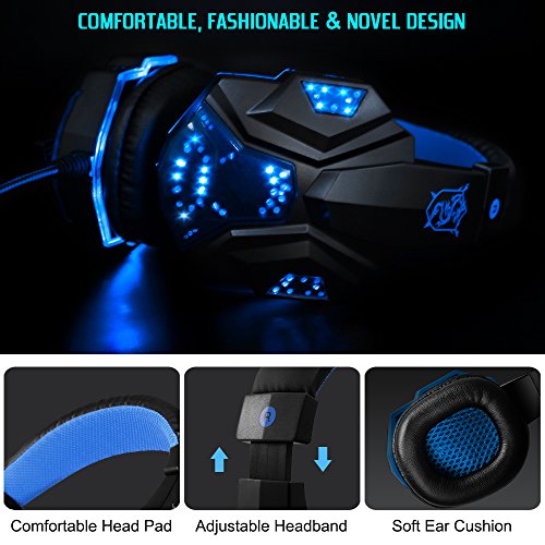 Casque de jeu avec micro et lumière-2